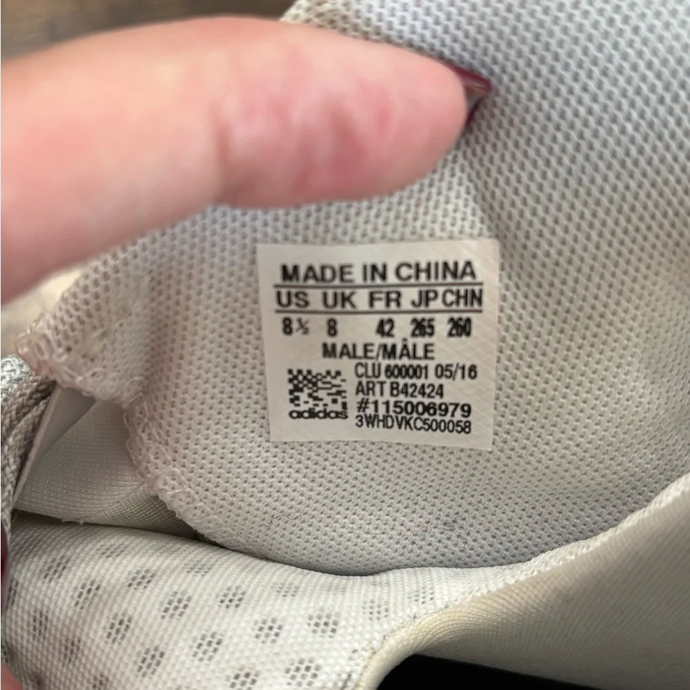 Adidas Men's Gray and White Athletic Shoes - Picture 3 of 5